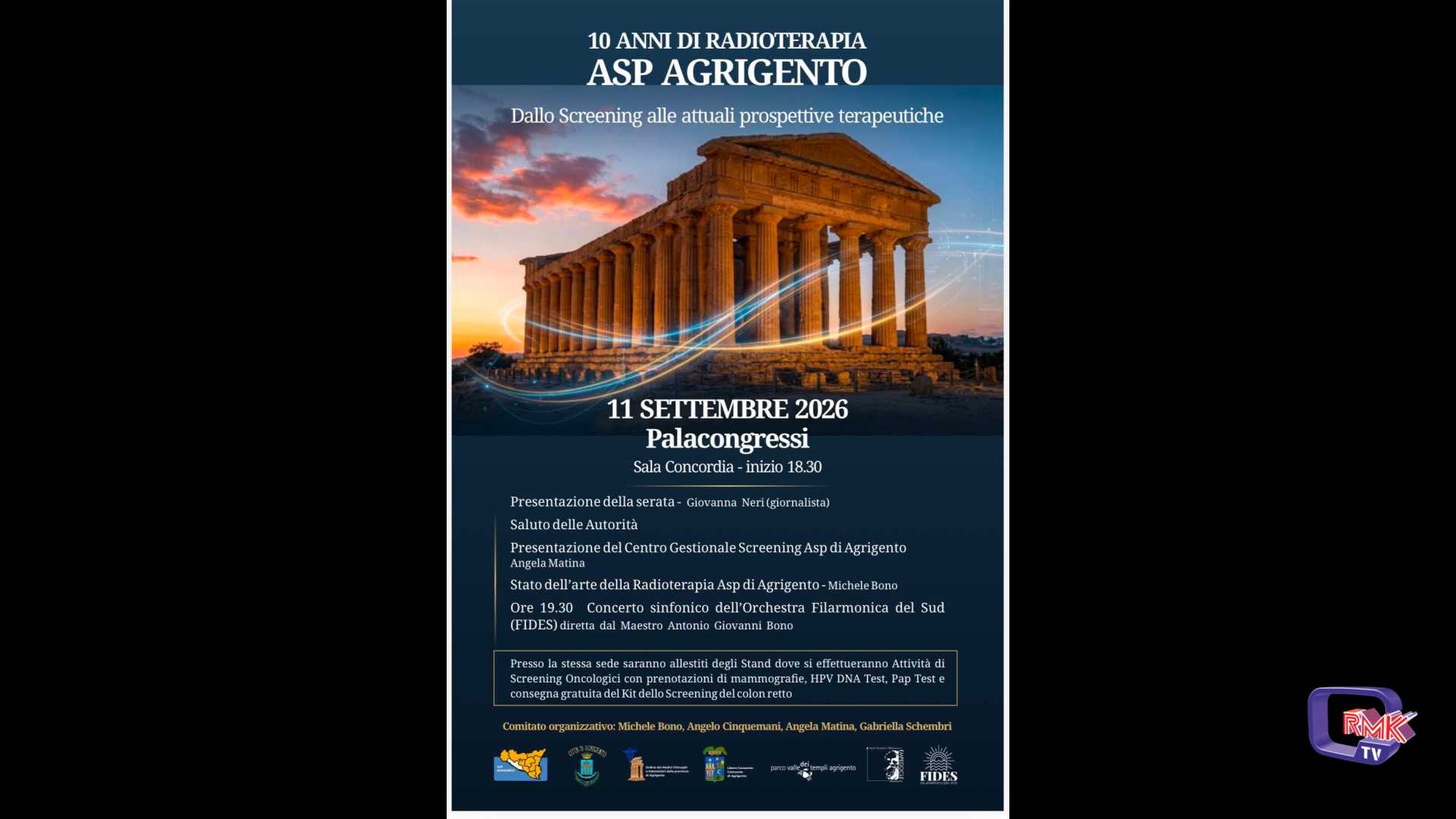 10 anni di radioterapia ad Agrigento. Venerdì evento e concerto promosso dall'ASP